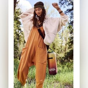 Free People Movement Hot Shot Onesie Toasted Coconut Size XS